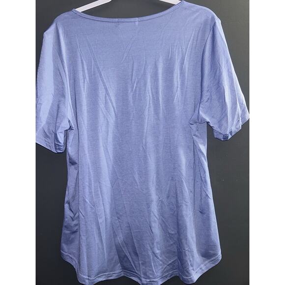 New W/T Fantaslook Blouse Women’s XXL Solid Short Sleeve Lightweight Stretch - Picture 4 of 4
